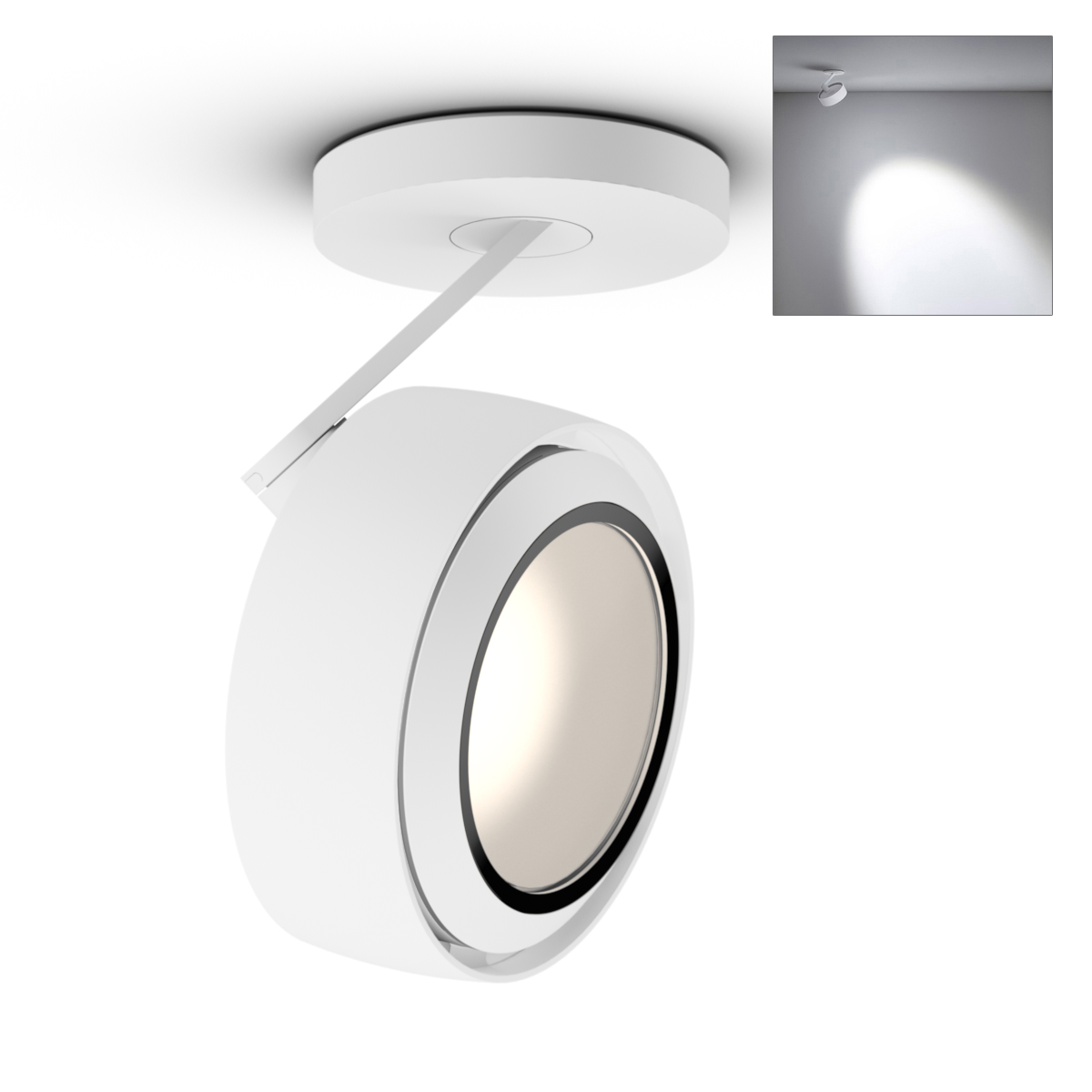 Più R alto 3d Volt S40 Deckenstrahler, 2700 K