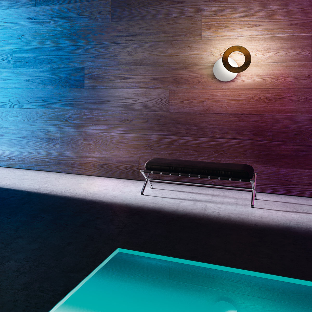 Icone Vera 26 LED Wandleuchte, Rost / weiß