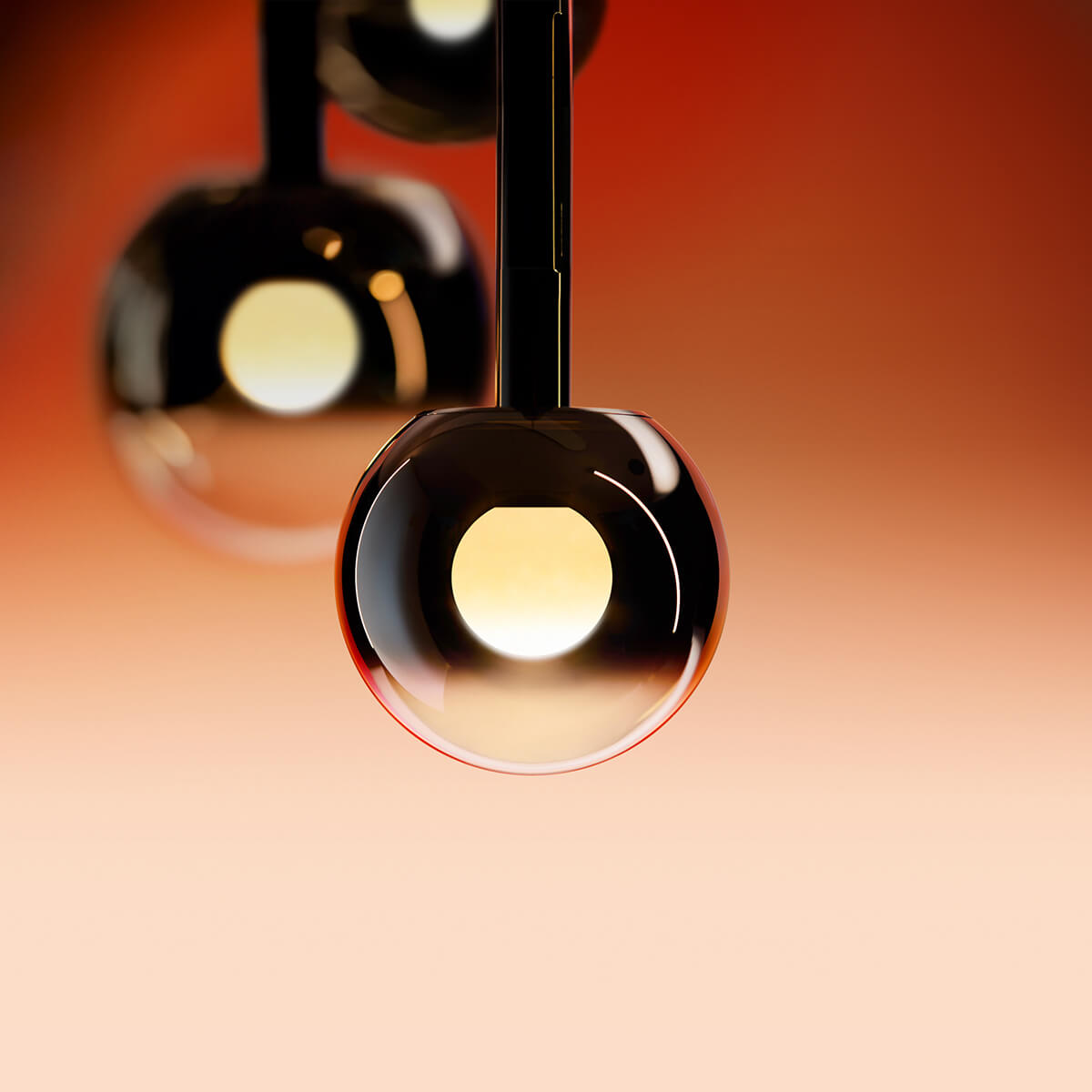 Occhio Luna sospeso cloud LED Pendelleuchte, dark chrome