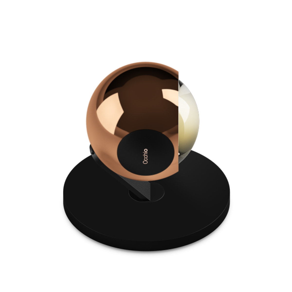 black matt, rose gold head